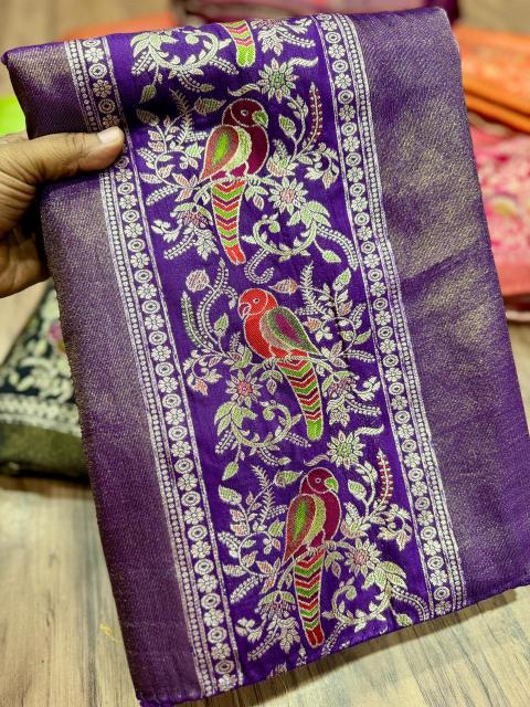 Akshara russian silk surat bombay market saree